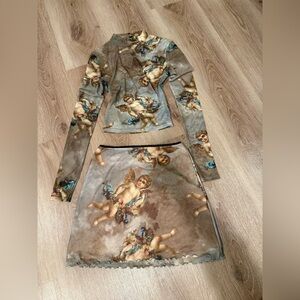 Urban Outfitters Sheer Top and Skirt